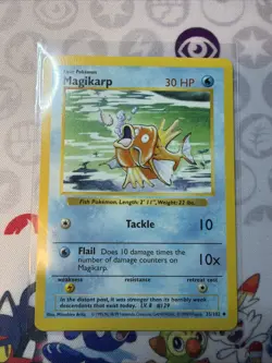 Pokemon TCG Magikarp Card 35/102 Shadowless WOTC Base Set 1999 LP - Image 1