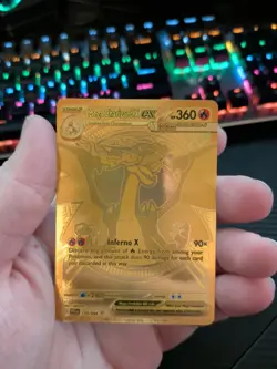Pokemon Mega Charizard X EX phantasmal Flames NM 130/94 GOLD TCG Card - Image 1