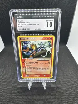 Entei Gold Star Unseen Forces Holo Card 113/115 Cgc 10 - Image 1