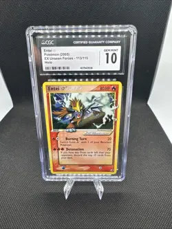 Entei Gold Star Unseen Forces Holo Card 113/115 Cgc 10 - Image 2