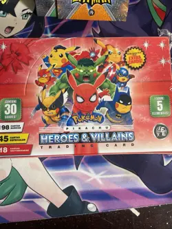 New PIKACHU Cosplay 2 HEROES & VILLAINS Cards Box 30 Packs US SELLER - Image 1