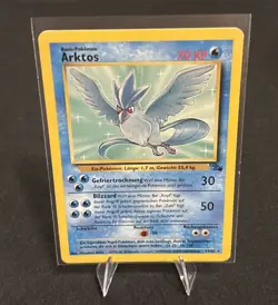 [German] Rare Vintage Pokemon Card Arktos Articuno Fossil 17/62 Non Holo Rare NM - Image 1