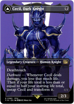 Cecil, Dark Knight (Borderless) - 0380 - Final Fantasy - MTG - NM/M - Image 1