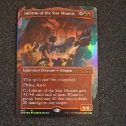 1X FOIL Inferno of the Star Mounts BORDERLESS NM MTG Magic AFR D&D Forgotten EDH - Image 1