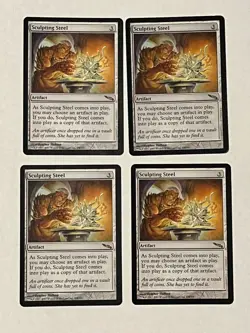 MTG 4x Sculpting Steel, Mirrodin, Rare, Magic The Gathering - Image 1