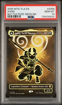 2025 MTG AVATAR TLA #0359 AANG AND LA, OCEAN'S FURY/AANG, SWIFT SAVIOR PSA 10 - Image 1