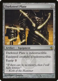 1x Darksteel Plate #104 (NM) Mirrodin Besieged MTG Magic English - Image 1
