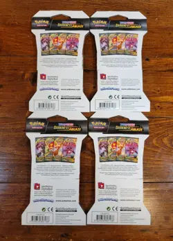 Pokemon Darkness Ablaze Sleeved Booster Packs Set of 4 Sealed Pack 2 Charizard - Image 2