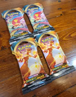 Pokemon Darkness Ablaze Sleeved Booster Packs Set of 4 Sealed Pack 2 Charizard - Image 3