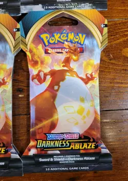 Pokemon Darkness Ablaze Sleeved Booster Packs Set of 4 Sealed Pack 2 Charizard - Image 4