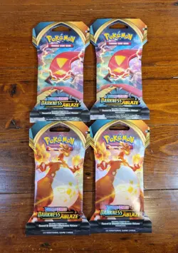 Pokemon Darkness Ablaze Sleeved Booster Packs Set of 4 Sealed Pack 2 Charizard - Image 5