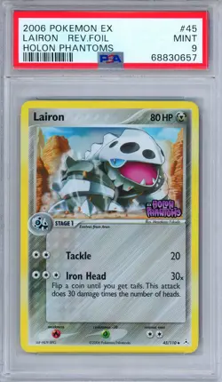 PSA 9 Lairon 45/110 EX Holon Phantoms Reverse Holo Foil Pokemon - Image 1