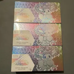 Pokemon Scarlet & Violet Prismatic Evolutions Super Premium Collection Lot of 3 - Image 1