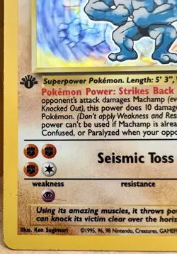 Machamp Pokemon TCG Base Set 1st Edition Rare Holo 8/102 LP/MP - Image 3