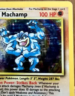 Machamp Pokemon TCG Base Set 1st Edition Rare Holo 8/102 LP/MP - Image 5