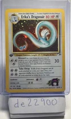 Pokemon TCG Erika's Dragonair Gym Heroes Holo 4/132 1st Edition Rare - MP/HP - Image 1