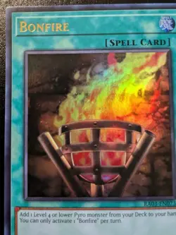 Bonfire RA03-EN073 1st Edition Ultra Rare Quarter Century Bonanza Yu-Gi-Oh! TCG - Image 2