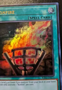 Bonfire RA03-EN073 1st Edition Ultra Rare Quarter Century Bonanza Yu-Gi-Oh! TCG - Image 3