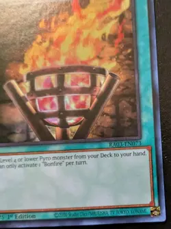 Bonfire RA03-EN073 1st Edition Ultra Rare Quarter Century Bonanza Yu-Gi-Oh! TCG - Image 5