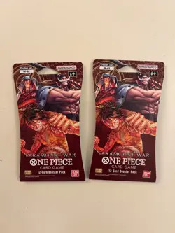 One Piece TCG English OP-02 Paramount War Sleeved Blister Packs x 2 Sealed - Image 1