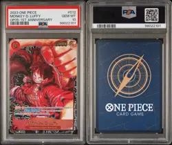 MONKEY.D.LUFFY ST01-012 PSA 10 OP05 ENGLISH ONE PIECE TCG 1ST ANNIVERSARY FOIL - Image 3