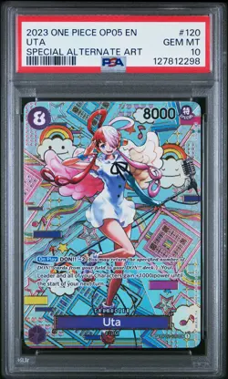 2023 ONE PIECE OP05-AWAKENING OF THE NEW ERA SPECIAL ALTERNATE ART UTA PSA 10 - Image 1