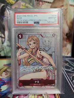 2022 One Piece Japanese 25th Anniversary Collection #016 Nami PSA 10 - Image 1