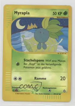 Oddish German Reverse Foil Pokemon e-Card Series Aquapolis #97 2003 - Image 1
