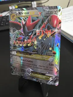 Pokemon Mega-M Scizor EX TCG 77/122 XY Breakpoint Holo Ultra Rare Card - Image 2