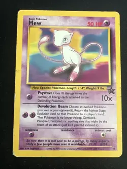 Wizards of the Coast (WotC) Black Star Promo Pokemon Card Lot: Mew 8 Non Holo x2 - Image 2