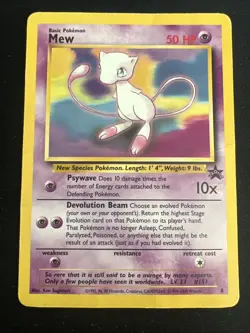 Wizards of the Coast (WotC) Black Star Promo Pokemon Card Lot: Mew 8 Non Holo x2 - Image 4