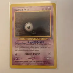 Unown Q 59/105 Neo Destiny Unlimited Pokemon Card NM - Image 1