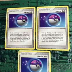 Master Ball 88/107 EX Deoxys Pokemon Card Trainer Non-Holo 3 - Image 2