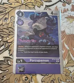 Digimon Card Game Porcupamon ST14-05 C Beelzemon Cup Pre-Release Promo - Image 1