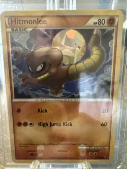 Hitmonlee HGSS25 Black Star Promo Cracked Ice Holo Pokemon Card Light Play - Image 1