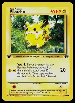 Pokemon Card - Pikachu Jungle 60/64 Common 1st Edition - Image 1