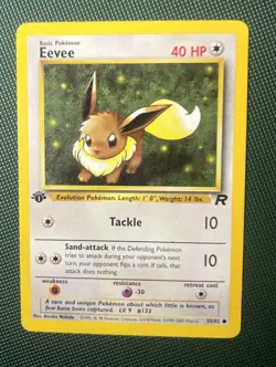 Eevee - Team Rocket 1st Edition 55/82 Pokemon Card LP - Image 2