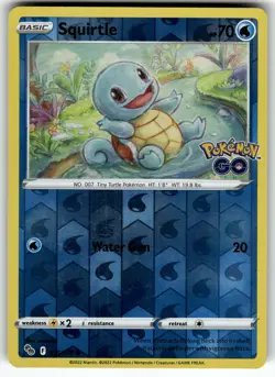 Squirtle 015/078 Pokemon GO LP Pokemon Card TCG - Image 1