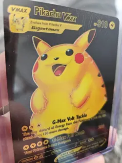 Pikachu Vmax Black Foil Fan Art Vinyl Collector Pokemon Card - Image 3