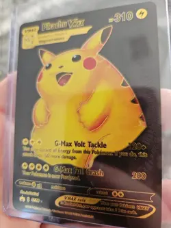 Pikachu Vmax Black Foil Fan Art Vinyl Collector Pokemon Card - Image 4