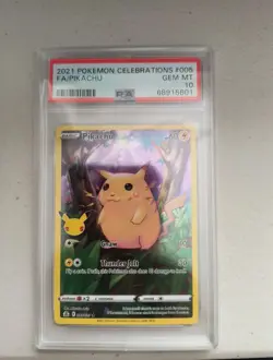 Pokemon Pikachu Celebrations Full Art Rare Card 005/025 PSA10 - Image 1