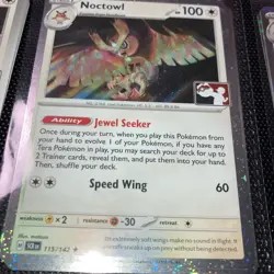 Noctowl Rare Pokemon Prize Pack Series Cards 115/142 NM - Image 1
