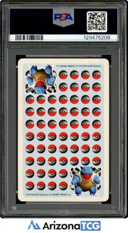 Pokemon 1998 Squirtle Jack Of Spades Pokemon Stadium Blue Playing Card PSA 7 - Image 2