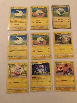 Lot Of 9 Mareep and Flaaffy Pokemon Cards - Image 1