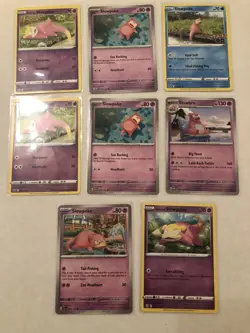 Lot Of 8 Slowpoke Slowbro Pokemon Cards - Image 1