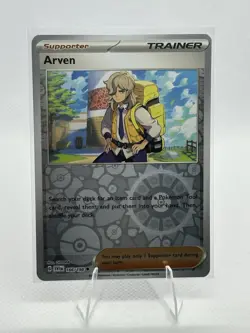 Pokemon TCG Arven Card 166/198 Scarlet & Violet Base Set Reverse Holo - Image 1