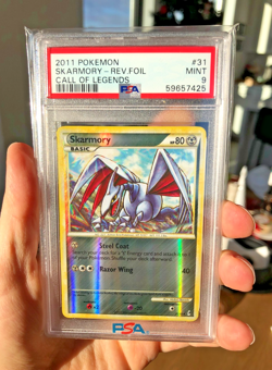 PSA MINT 9 - SKARMORY - 2011 Call of Legends Reverse Holo Foil Rare Card - 31/95 - Image 1