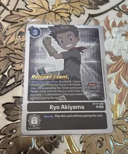 Digimon Card Game Ryo Akiyama Foil Release Event Pre-Release Promo BT19-086 - Image 1