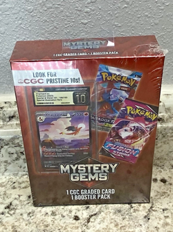 Pokemon Mystery Gems 1 CGC Graded Card & 1 Booster Pack 2025! New Sealed Box! - Image 1