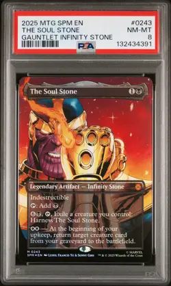 2025 MAGIC: THE GATHERING MARVEL'S SPIDER-MAN #0243 THE SOUL STONE PSA 8 - Image 1